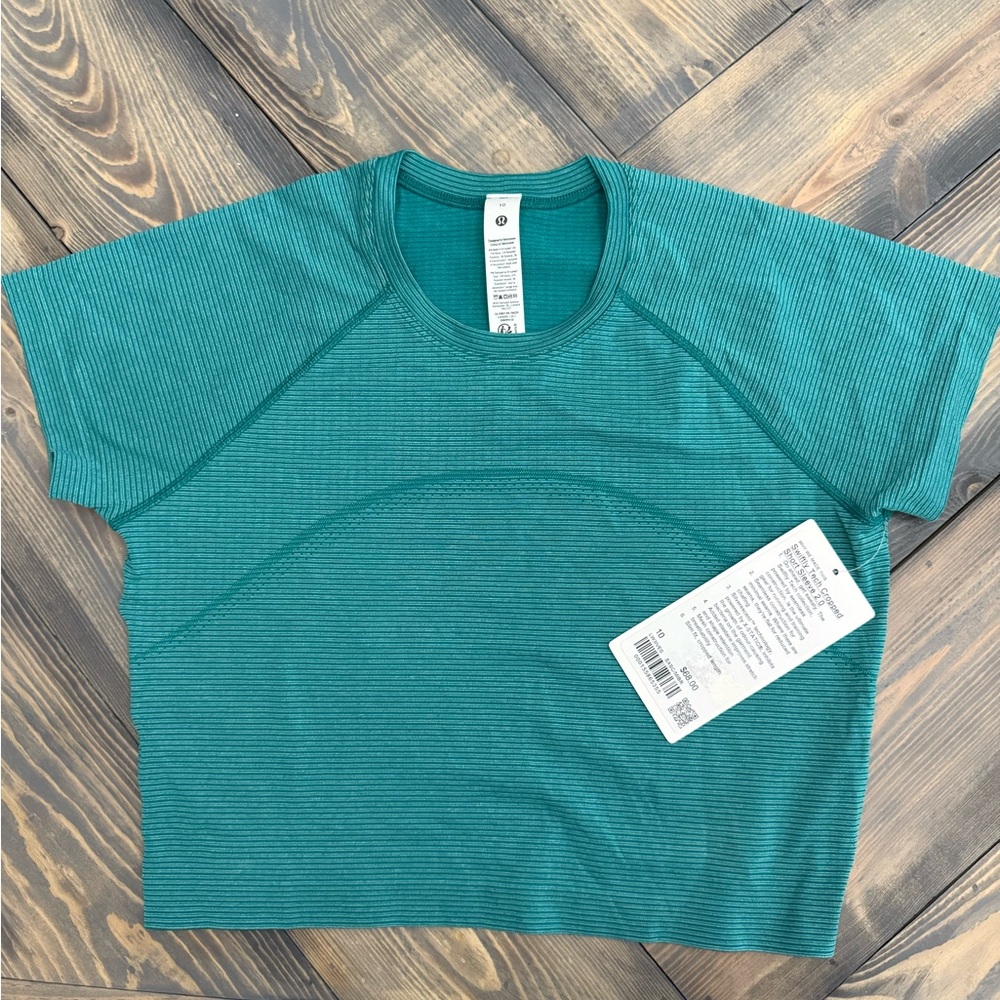 NWT Lululemon Swiftly Tech Cropped Short Sleeve 2.0